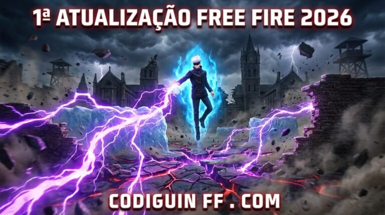 Atualização Épica Free Fire x Jujutsu Kaisen Janeiro de 2026