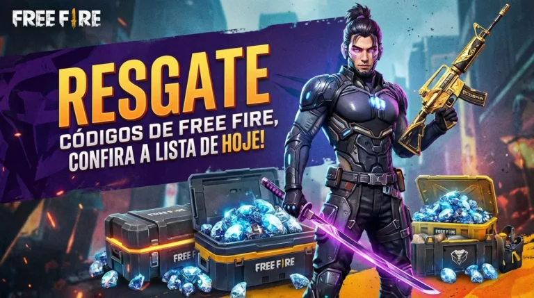 Códigos Free Fire Para esta Segunda 19/01/2026: Resgate Skins e Itens Grátis!