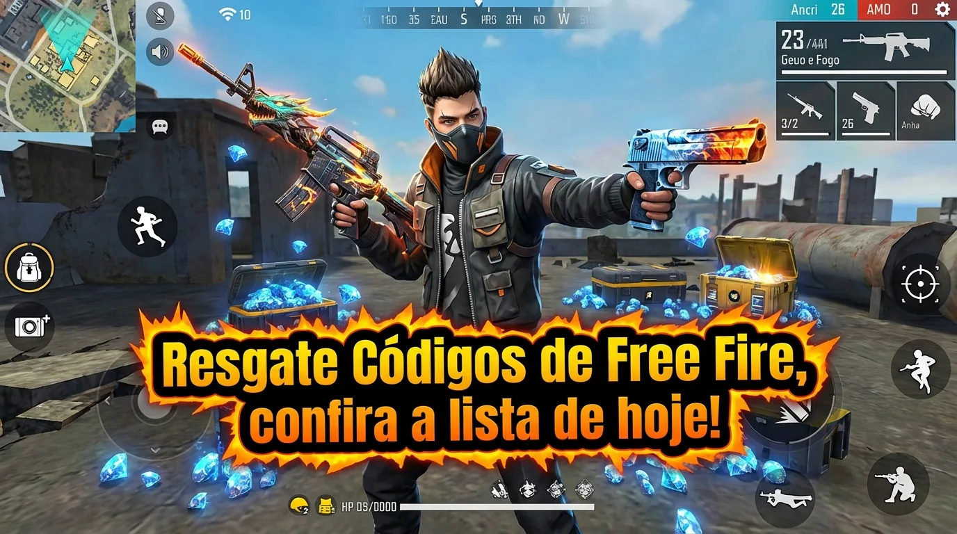 Codiguin FF: Códigos Free Fire Válidos de Hoje (31/01/2026) para Resgatar!