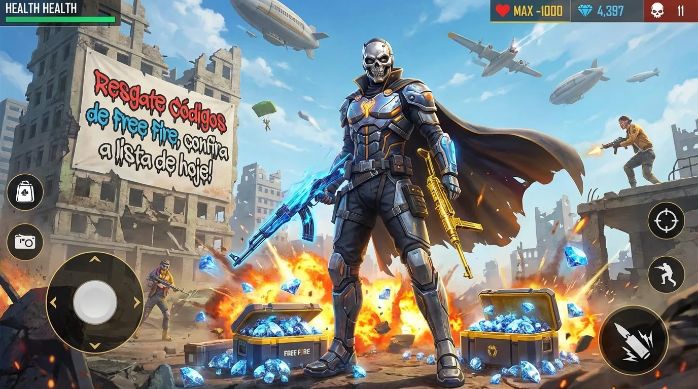 CODIGUIN FF: Códigos Free Fire de 24 de janeiro de 2026 (Sábado) – Resgate Agora!