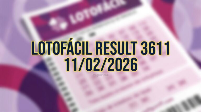 Resultado da Lotofácil 3611