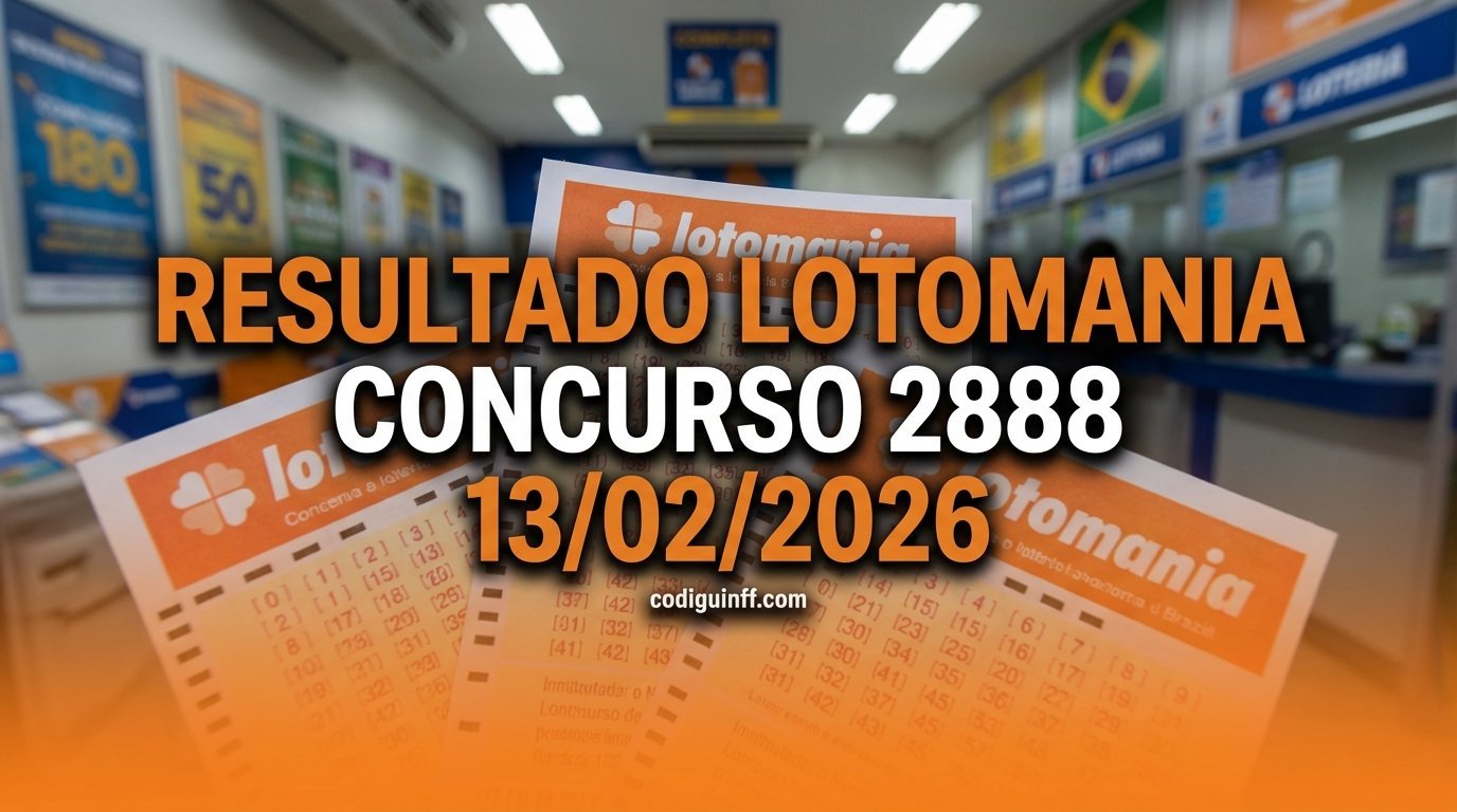 Resultado da Lotomania 2888 de hoje 13/02/2026: confira os números