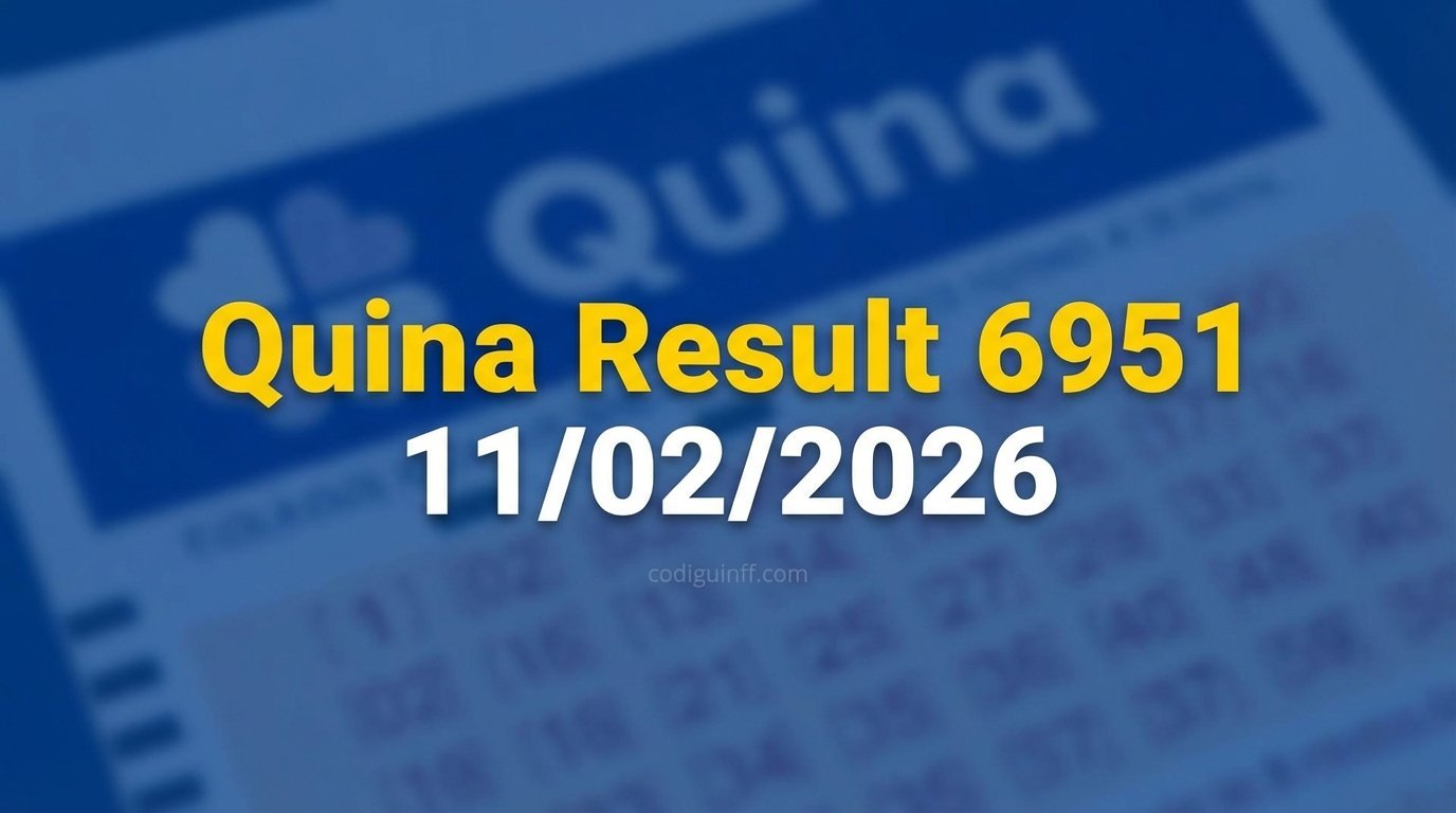 Resultado da Quina 6951 de hoje, 11/02/2026: Confira os números sorteados